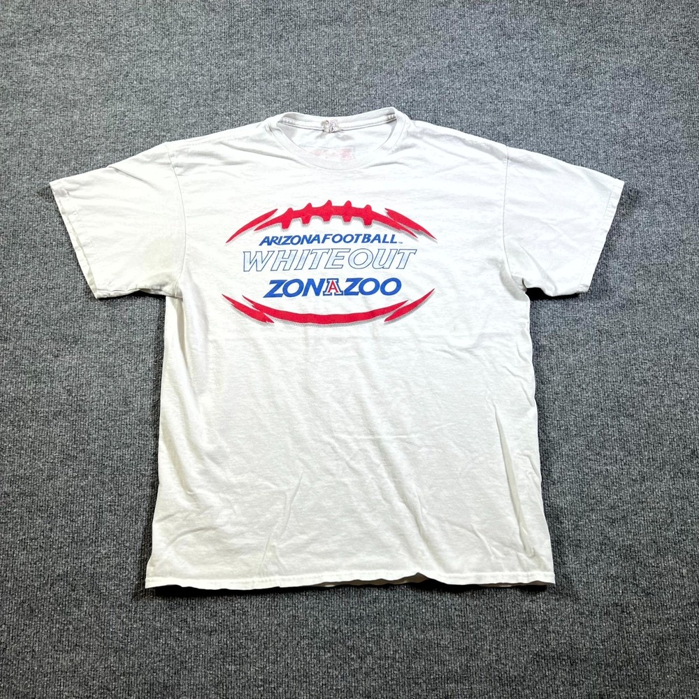 Delta Pro Weight T-Shirt Men's L White Arizona Football Whiteout Zonazoo Sports
